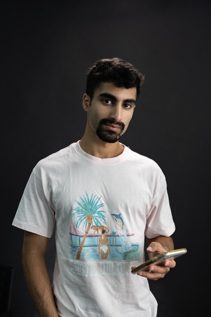 a man holding a phone